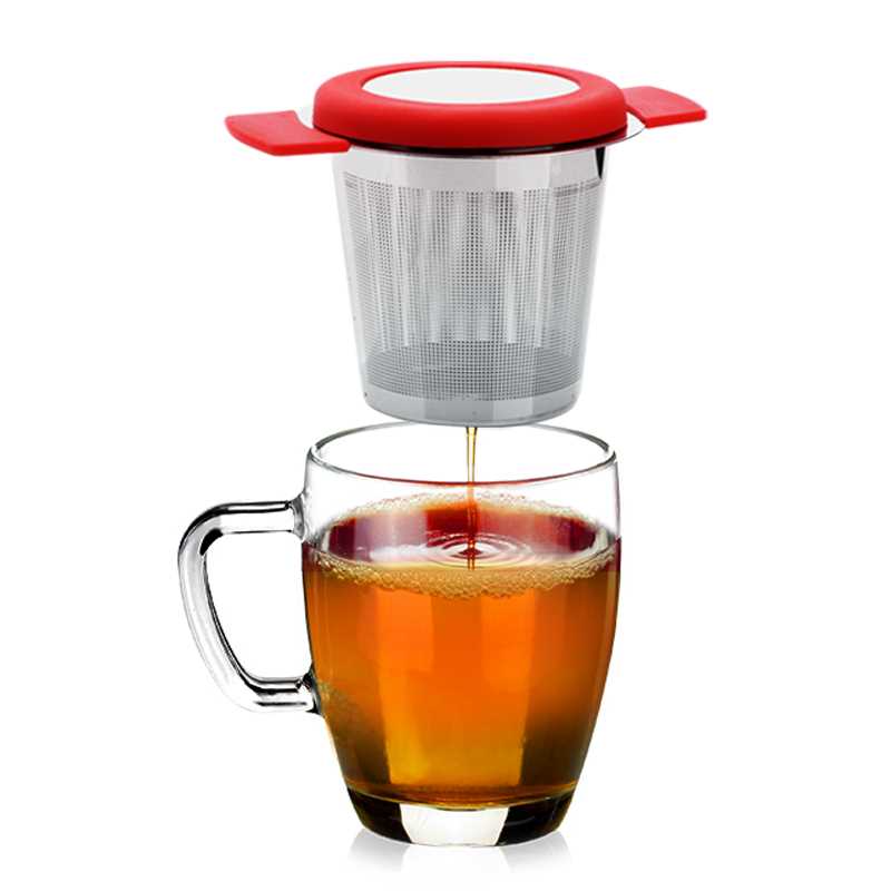 304不锈钢泡茶过滤器茶漏硅胶双柄茶滤带盖子隔渣器功夫茶具配件|ruв категории посуда, чайный сервиз, чай фильтр - от Buy2taobao.com для оказания профессиональной услуги покупки агента Taobao