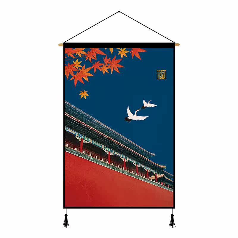 中式布艺挂画书房休息室民宿装饰挂毯沙发背景墙装饰画墙画|ruв категории домашний ткань, гобелен/гобелен - от Buy2taobao.com для оказания профессиональной услуги покупки агента Taobao
