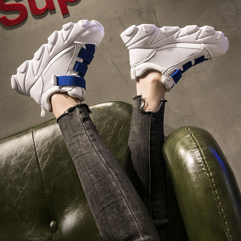 gym shoes summer Fast Same item Ultra-fire Velcro Color matching Korean Edition ventilation Net surface The thickness of the bottom Shoe of sponge cakein the Women's Shoes, Low shoes category - from Buy2taobao.com to provide professional Taobao agent buy service