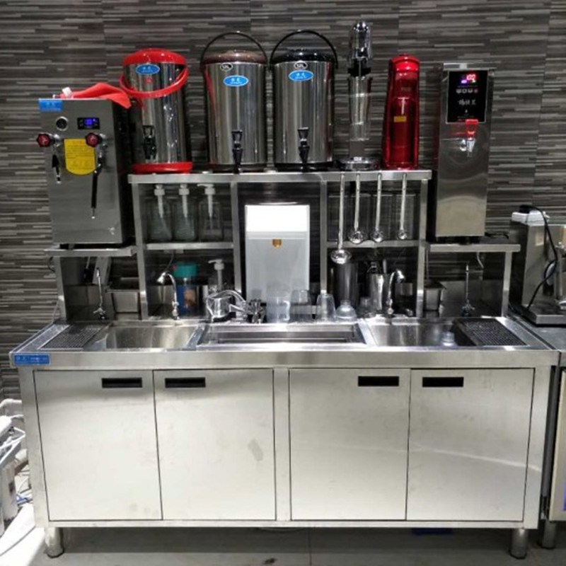 定做奶茶操作台 商用冷藏工作台贡茶不锈钢水吧台 奶茶店设备全套|ruв категории оборудование/инструменты, машины и оборудование, рабочий стол - от Buy2taobao.com для оказания профессиональной услуги покупки агента Taobao
