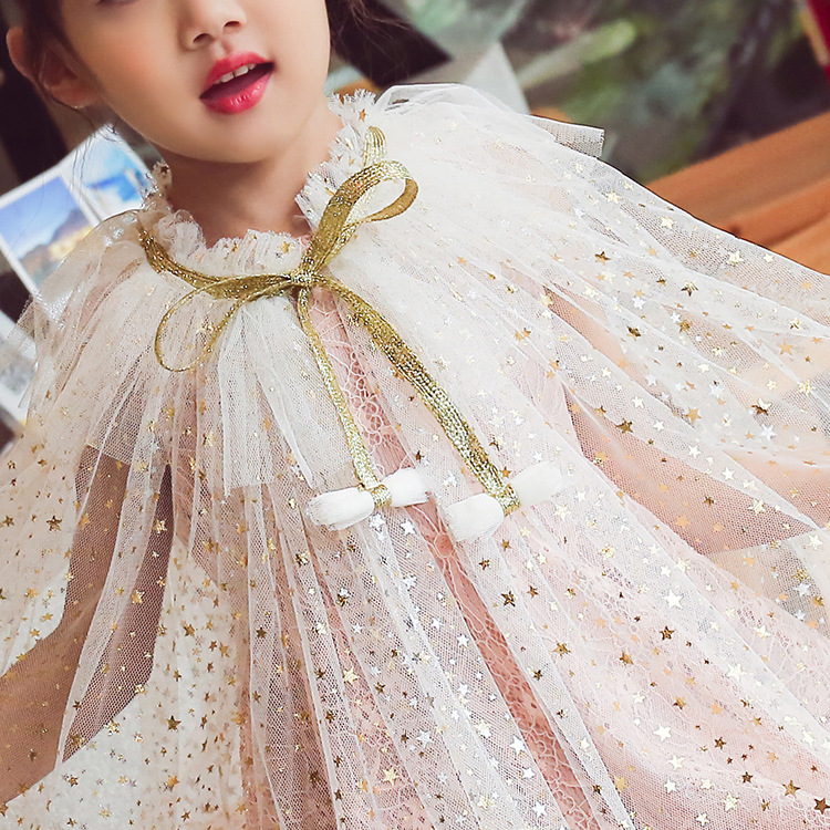 女童儿童球球薄纱公主仙女造型披风斗篷海边度假防晒在类目 童装/婴儿装/亲子装, 披风/斗篷中 - 来自Buy2taobao.com提供专业的淘宝代购服务
