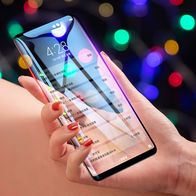 图拉斯小米8钢化膜8se手机探索版全屏覆盖玻璃水凝贴膜全包包边抗蓝光八米无白边磨砂非纳米水滴周年纪念版黑