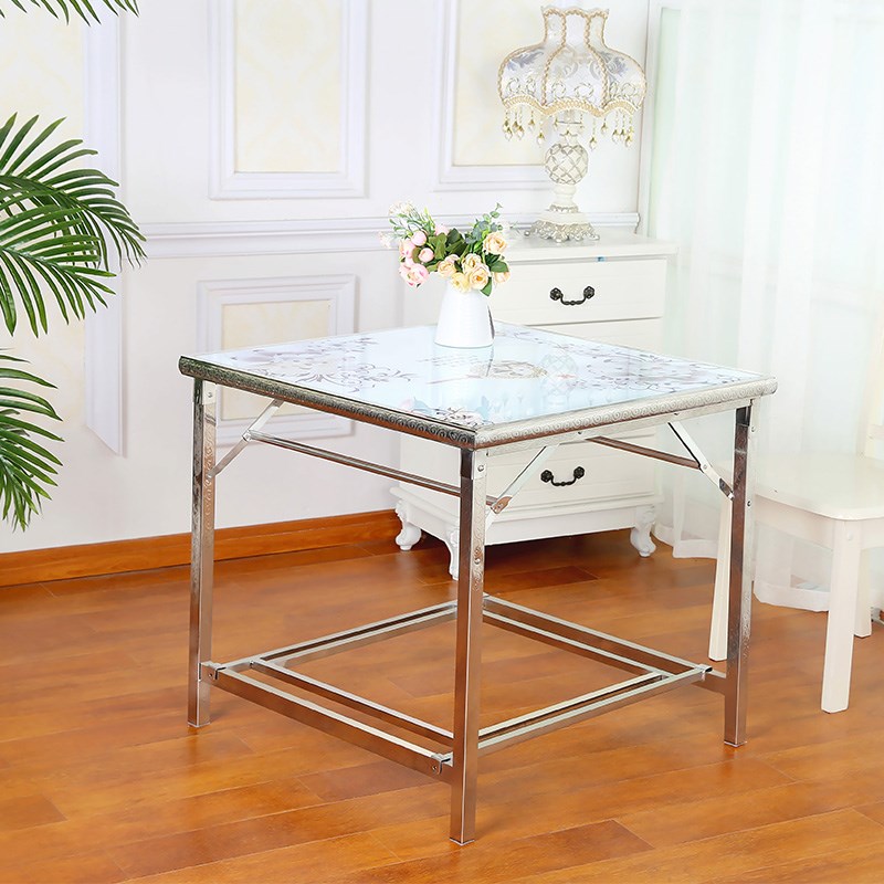 Stainless steel fold Roast Table household Toughened glass Square Storage Roast rack simple and easy Squarein the Residential furniture , Tables , Folding table category - from Buy2taobao.com to provide professional Taobao agent buy service