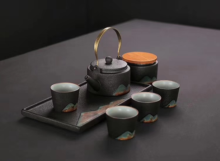 日式簡約手工黑陶功夫茶具套裝配茶盤禮盒粗陶辦公室家用個性茶器在類目 餐飲具, 茶具, 功夫茶具中 - 來自Buy2taobao.com提供專業的淘寶代購服務