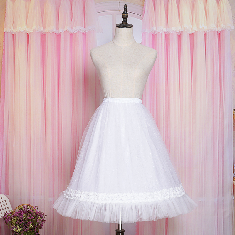 裙撑 lolita洛丽塔日常无骨软纱暴力婚纱卡门lo裙鱼骨中长款夏天|msdalam kategori Aksesori/Belt kulit/Hat/Muffler, aksesori pakaian perkahwinan, panniers perkahwinan - dari Buy2taobao.com untuk memberikan perkhidmatan ejen Taobao profesional membeli