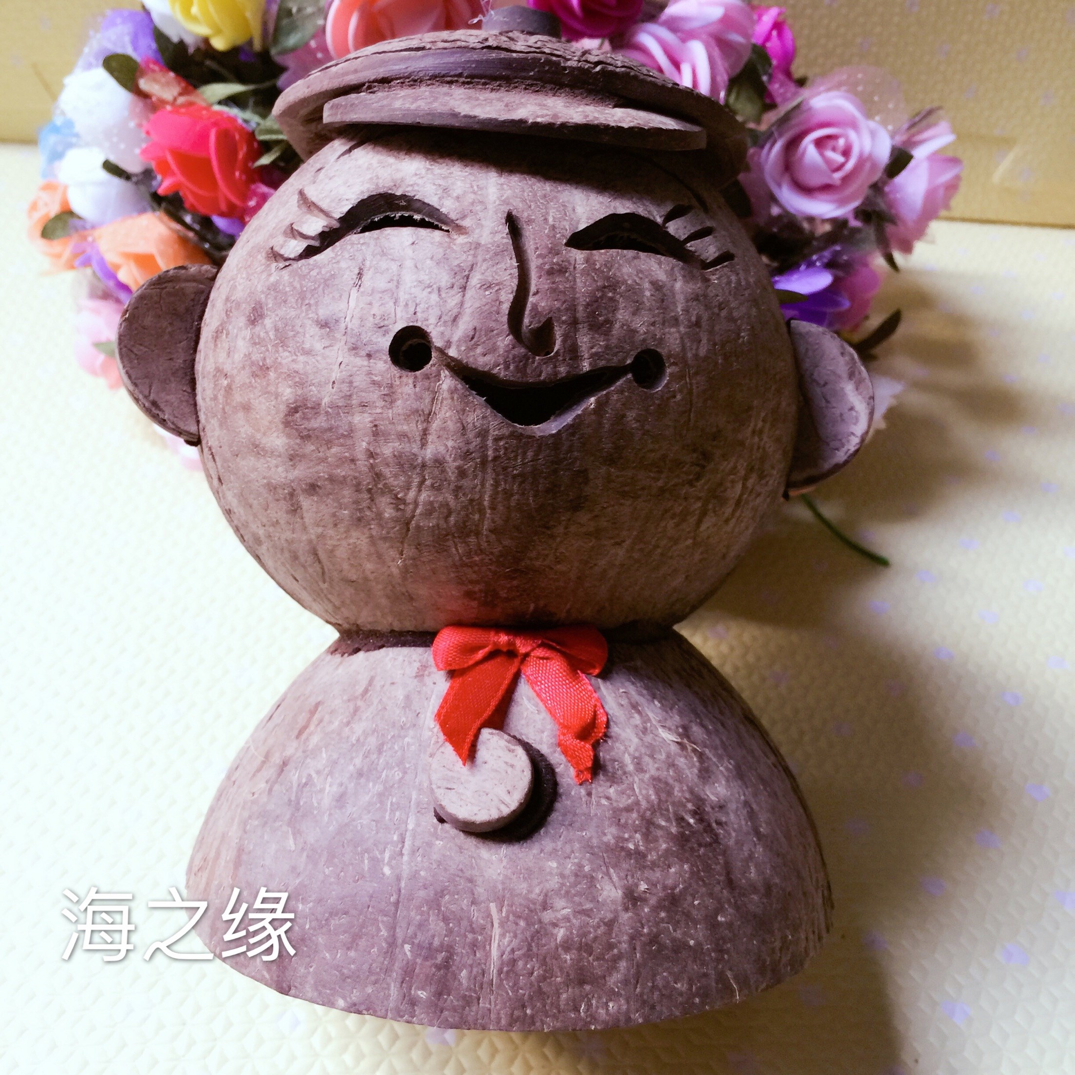 characteristic tradition Hainan Sanya Arts and Crafts Hainan Coconut carving specialty Jewelry Coir a doll gift Nationin the Home accessories , Creative Jewelry , Coconut shell category - from Buy2taobao.com to provide professional Taobao agent buy service