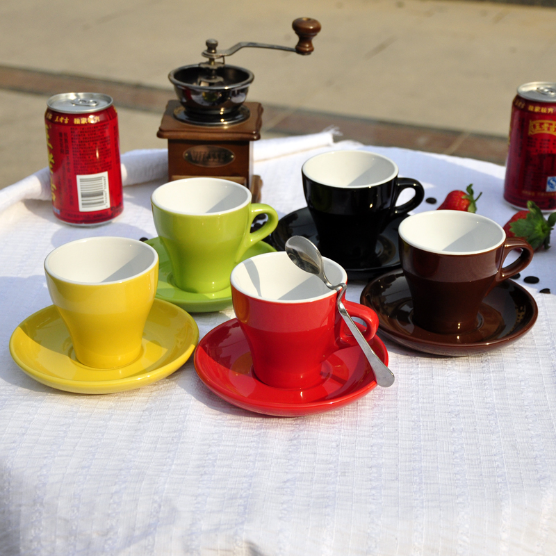 ceramics Glaze Coffee cup and saucer thickening Cappuccino Single product 180-200ml Colored intoin the Tableware , Coffee , Mug category - from Buy2taobao.com to provide professional Taobao agent buy service