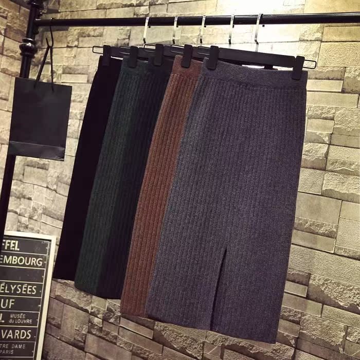 skirt Bouffancy new pattern Long skirts 2018 fashion spring and autumn Paige Split ends Package hip Wool skirtin the Women's clothing/Boutique , Skirts category - from Buy2taobao.com to provide professional Taobao agent buy service