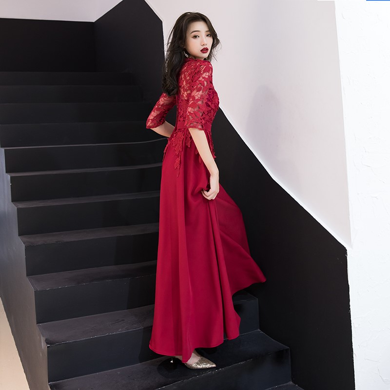 敬酒服新娘秋冬季2018新款結婚訂婚紅色小禮服女顯瘦回門服連衣裙在類目 女裝/女士精品, 婚紗/旗袍/禮服, 禮服/晚裝中 - 來自Buy2taobao.com提供專業的淘寶代購服務