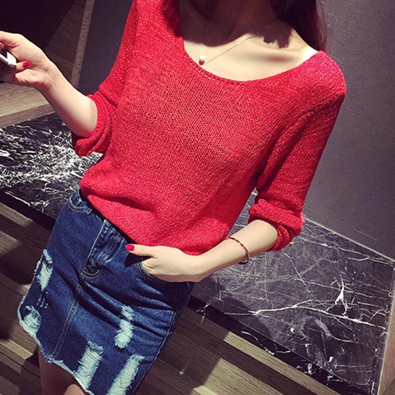 Spring new pattern Korean Edition Long sleeve Easy Versatile Show thin Hollow jacket Socket Self cultivation Thin section sweater Sweaterin the Women's clothing/Boutique , Sweaters category - from Buy2taobao.com to provide professional Taobao agent buy service