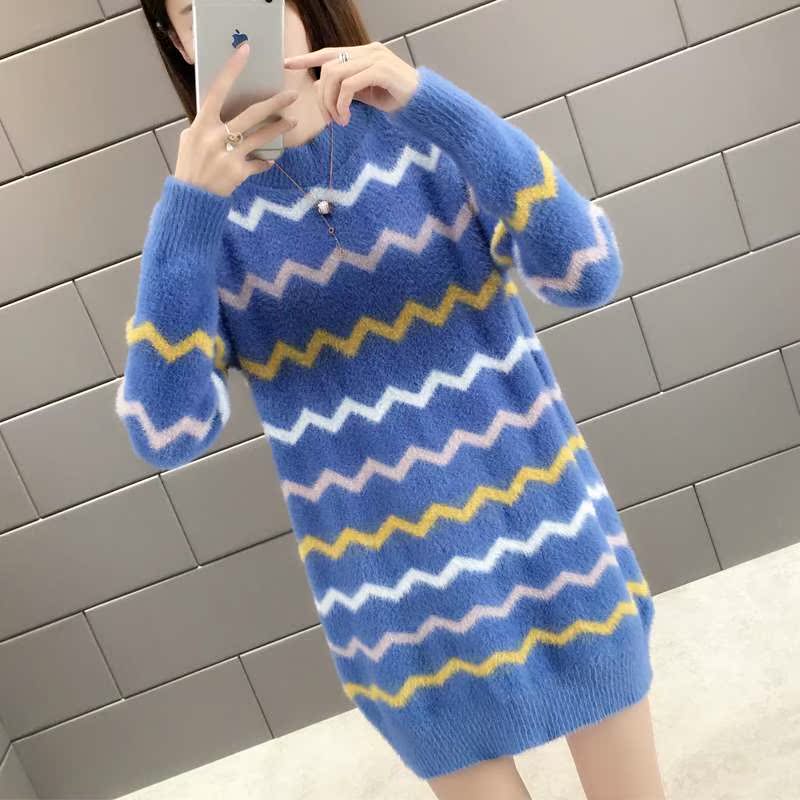 Mink like thickening Overknee Sweater dress Socket Autumn and winter 2018 new pattern Mid length version High collar Primer Sweaterin the Women's clothing/Boutique , Sweaters category - from Buy2taobao.com to provide professional Taobao agent buy service