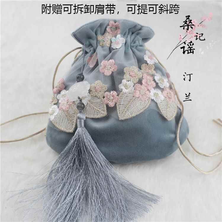 The Bay Bridge Hanfu velvet Accessories Drawstring tassels Embroidery portable Messenger Pursein the Home Daily , Sachet/Sachet category - from Buy2taobao.com to provide professional Taobao agent buy service
