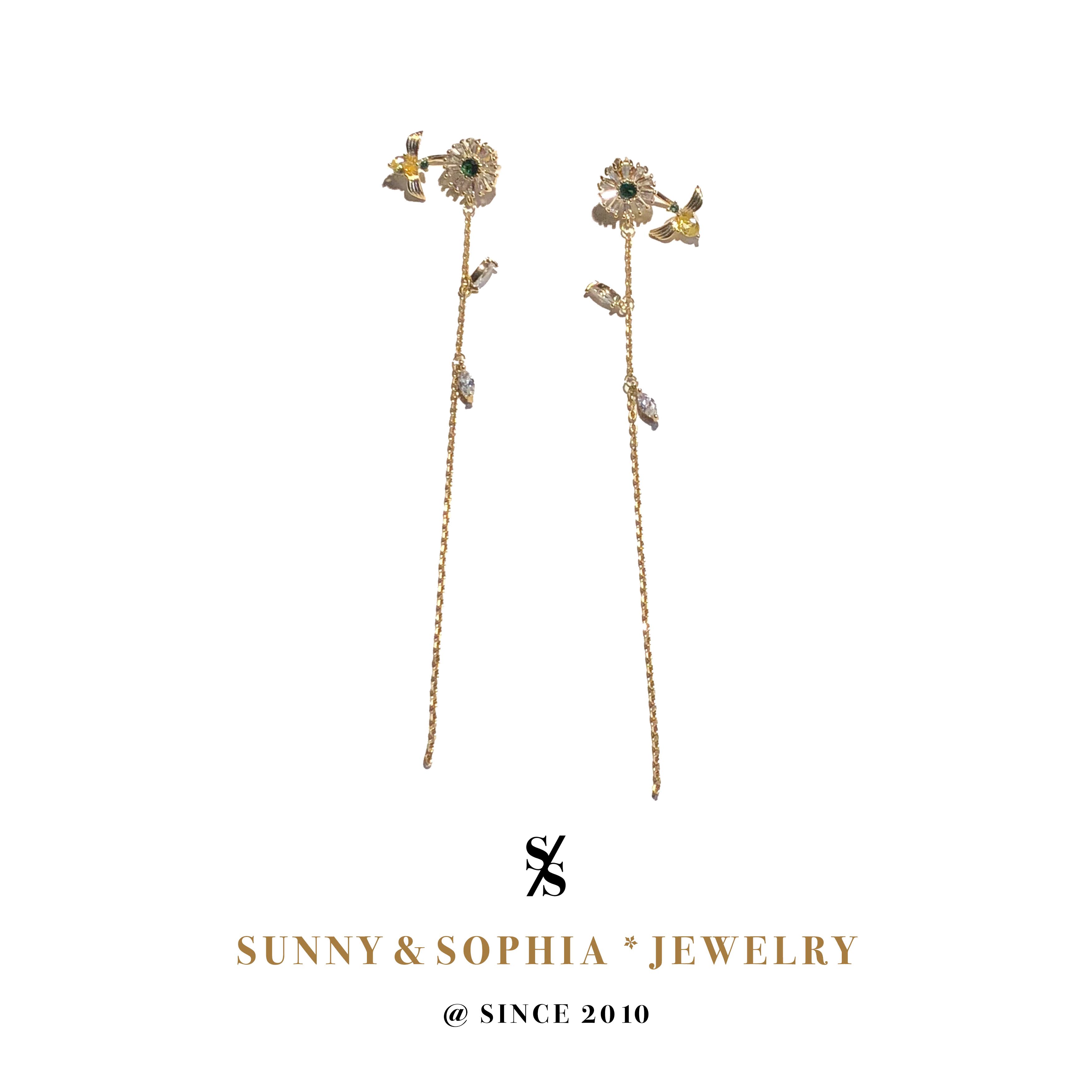 ssjewelryS925银女士耳环小蜜蜂系列洋甘菊原创设计款包邮在类目 饰品/流行首饰/时尚饰品新, 耳饰, 耳环中 - 来自Buy2taobao.com提供专业的淘宝代购服务