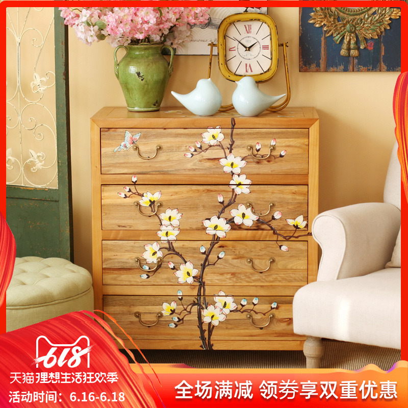 Home Faint Refreshing fragrance Xiang Zhangmu Hand drawn Flower Foyer Entrance cabinet a living room Storage bedroom Storage cabinetin the Residential furniture , Cabinet , Other Cabinet category - from Buy2taobao.com to provide professional Taobao agent buy service