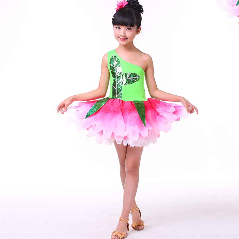六一儿童演出女童绿色茉莉花舞蹈花瓣裙树叶幼儿园舞蹈表演服装|msdalam kategori sukan/Yoga/kecergasan/bekalan peminat, Dance/Aerobik/Gymnastics, tarian Latin, Latin Dance Set - dari Buy2taobao.com untuk memberikan perkhidmatan ejen Taobao profesional membeli