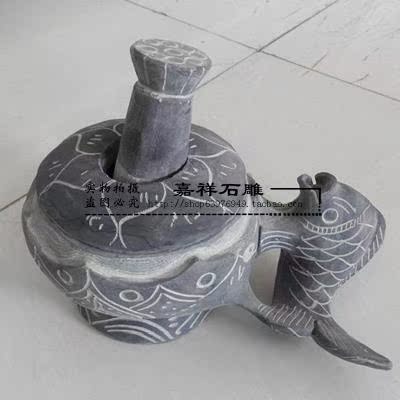 Jiaxiang stone Bluestone Refinement Sculpture Carp Stone mortar Garlic is Daosuan device Grind Garlic presses householdin the Kitchen/Cooking utensils , Kitchen Gadgets/Kitchen storage , Peel garlic/Garlic presses category - from Buy2taobao.com to provide professional Taobao agent buy service