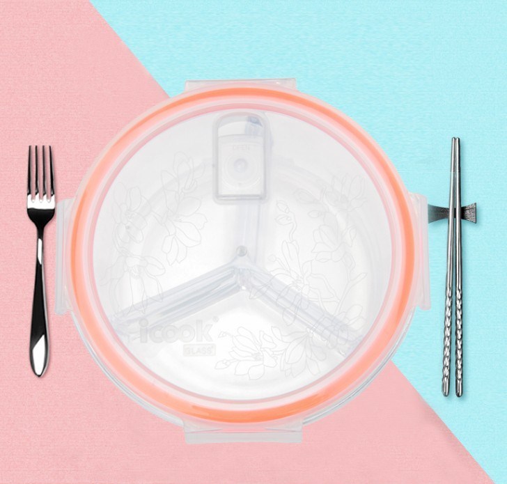 partition portable microwave quarantine Seal the bowl Microwave Bowl University Picnic Separated Glass Lunch box High temperature resistancein the Tableware , Fresh container/Fresh Containers , Crisper category - from Buy2taobao.com to provide professional Taobao agent buy service