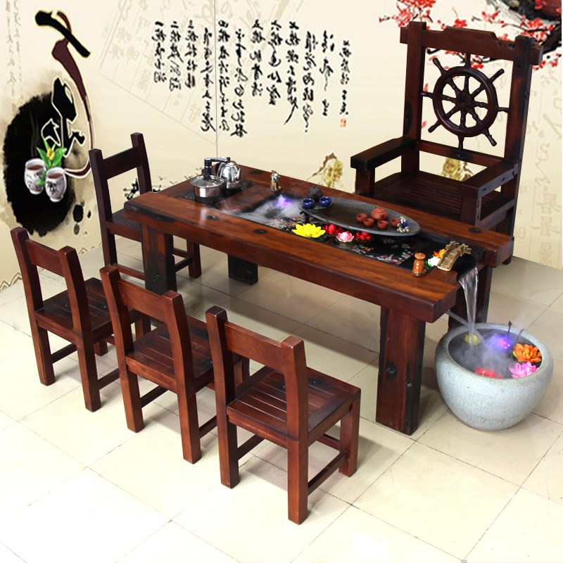 Funaki Tea tables and chairs combination fish tank Pisciculture Tea Service Simplicity Chinese style solid wood Kungfu Online tea table loop Flowing water tea tablein the Residential furniture , Categories , Tea table category - from Buy2taobao.com to provide professional Taobao agent buy service