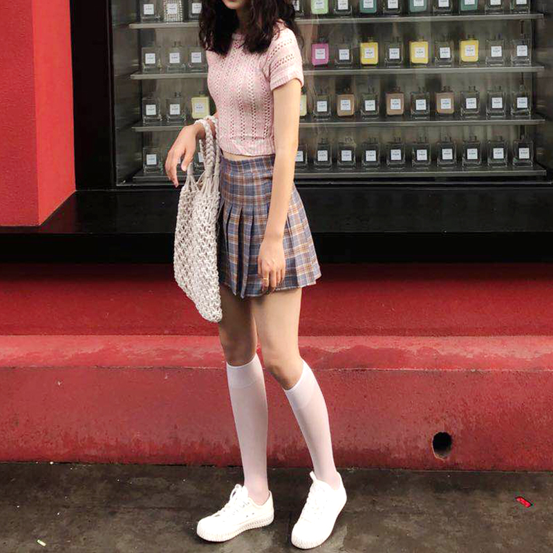 薄款丝袜白色小腿袜透肉袜子女中筒袜ins潮夏天日系jk长透明黑|ruв категории Нижнее белье, носки/рейтузы/чулки/Красивая ножка носки - от Buy2taobao.com для оказания профессиональной услуги покупки агента Taobao