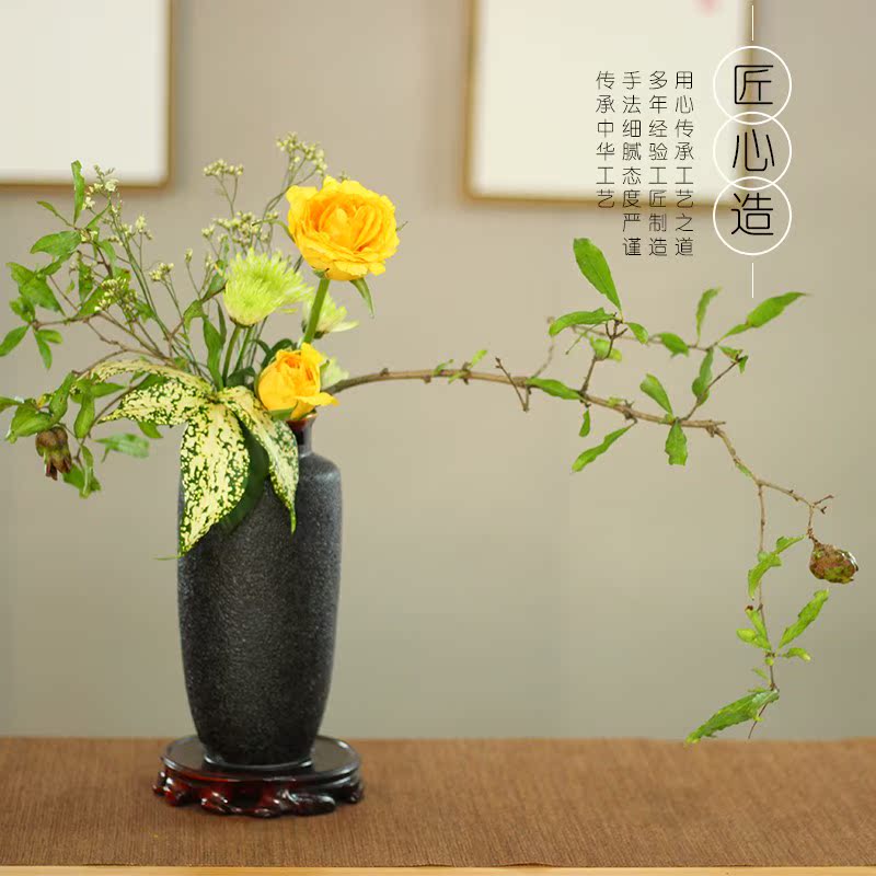 极简风陶瓷插花盆花瓶花道禅意花器中式池坊艺术花瓶摆件|msdalam kategori penghantaran bunga/bunga simulasi/tumbuhan berkebun, pasu/bunga/flowerpot/Bunga (baru), pasu - dari Buy2taobao.com untuk memberikan perkhidmatan ejen Taobao profesional membeli