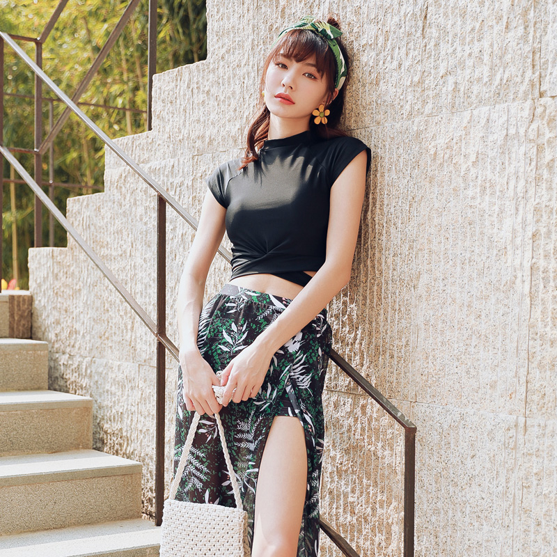 2019韓國新款網紅度假泳衣女分體裙式長裙聚攏遮肉溫泉沙灘裝在類目 運動/瑜伽/健身/球迷用品, 游泳, 分體泳衣中 - 來自Buy2taobao.com提供專業的淘寶代購服務