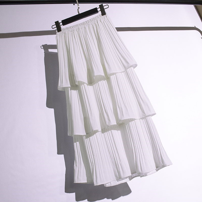 Layer upon layer Cake skirt skirt 2018 new pattern skirt Korean Edition longuette Autumn white Pleated skirt Mid length versionin the Women's clothing/Boutique , Skirts category - from Buy2taobao.com to provide professional Taobao agent buy service