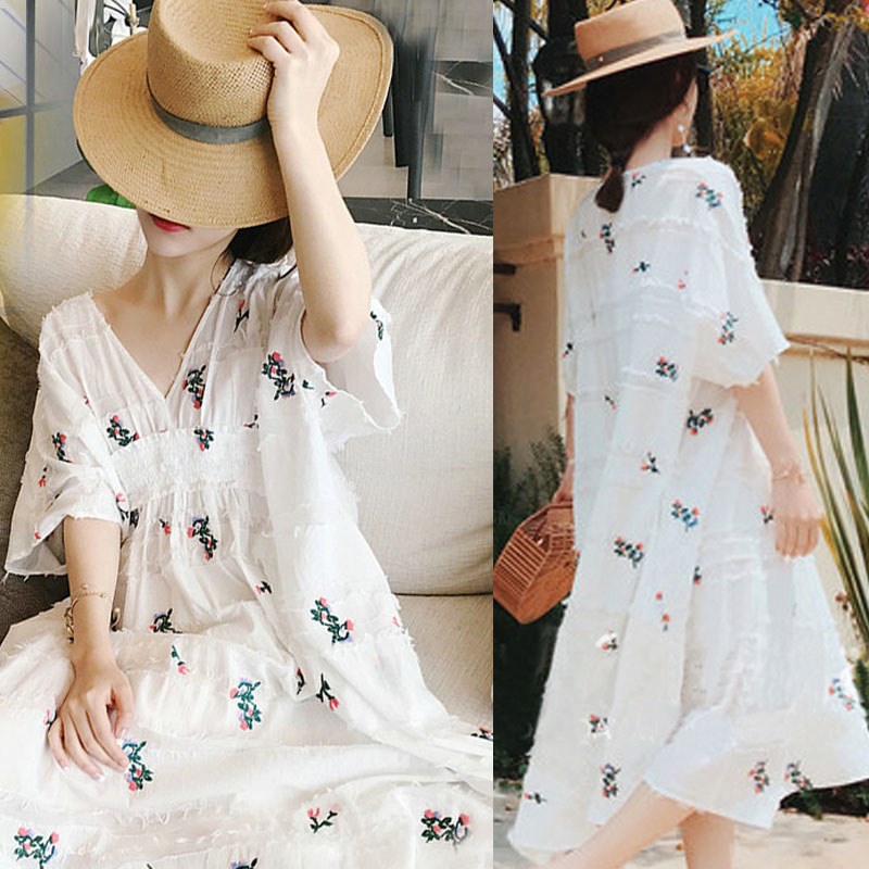 new pattern Large Women's wear Dress Western style Mid length version Belly By age Easy Show thin 2018in the Women's clothing/Boutique , Large size women category - from Buy2taobao.com to provide professional Taobao agent buy service