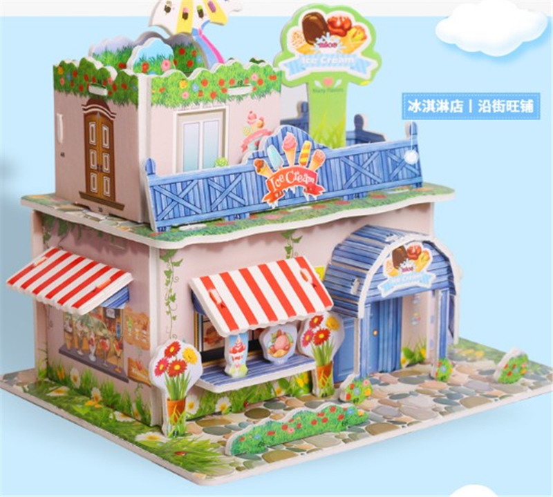 Toys child interaction girl children Paper quality 3d three-dimensional Jigsaw puzzle Complex Parenting House Assemble Model diyin the Toy/Childs/Puzzle/Building block/Model , Beads/Jigsaw/Pair/Disassembly/Beat Toy , Jigsaw/Puzzle category - from Buy2taobao.com to provide professional Taobao agent buy service