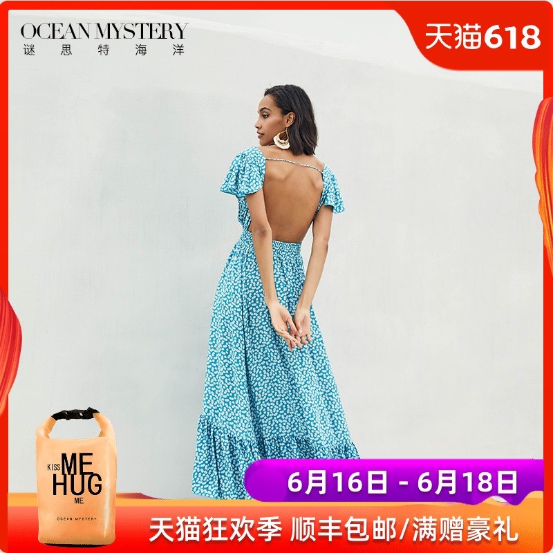 OceanMystery长裙性感复古V领露背连衣裙海边度假泳衣裹裙沙滩裙|msdalam kategori sukan/Yoga/kecergasan/bekalan peminat, berenang, balut skirt/Mantillas - dari Buy2taobao.com untuk memberikan perkhidmatan ejen Taobao profesional membeli
