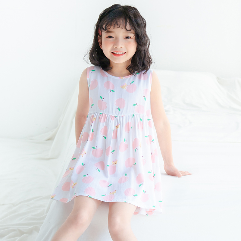 女童连衣裙2019新款夏季小女孩童装无袖公主裙印花背心裙子|msdalam kategori Kanak-kanak/Bayi/Keluarga dipasang, pakaian kanak-kanak di rumah, rumah skirt/baju tidur - dari Buy2taobao.com untuk memberikan perkhidmatan ejen Taobao profesional membeli