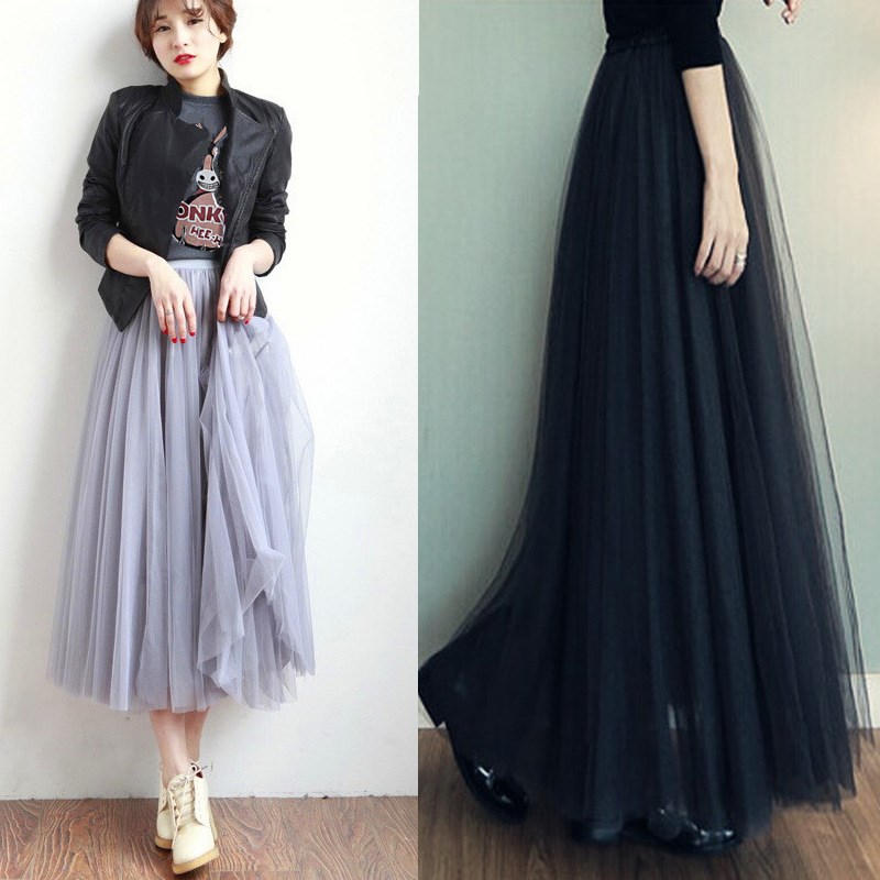 Lee Da Hae same paragraph 2019 spring and autumn three layers Gauze skirt Pompous skirt longuette Princess Dress Pendulum Yarn skirt skirtin the Women's clothing/Boutique , Skirts category - from Buy2taobao.com to provide professional Taobao agent buy service