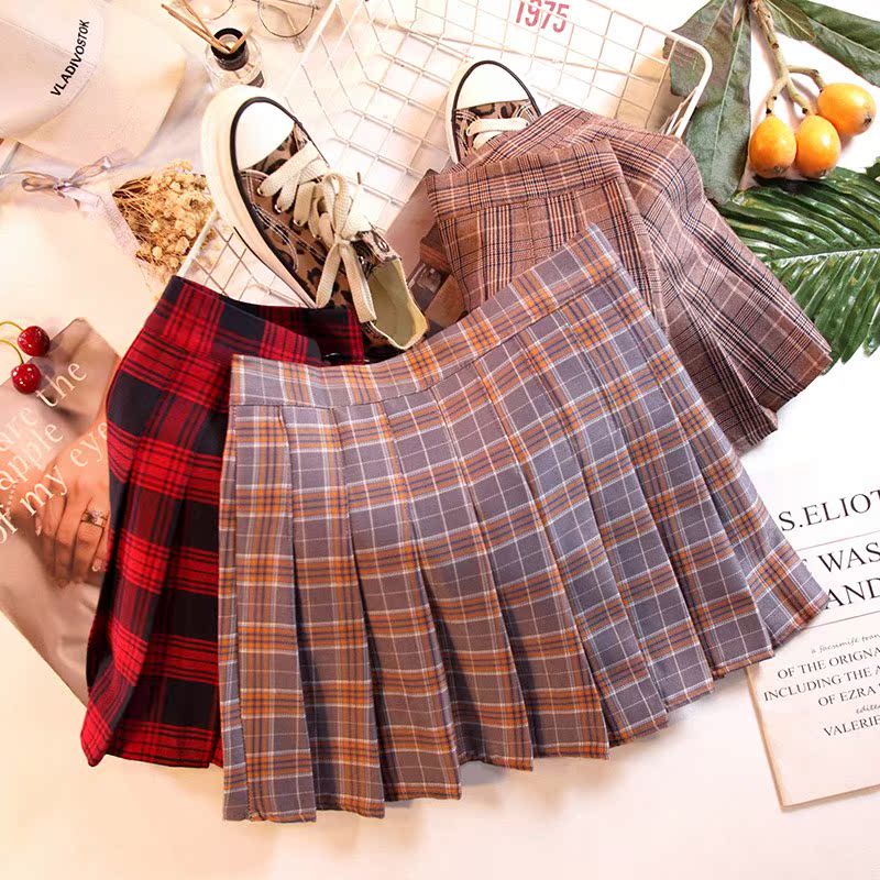 summer lattice Pleated skirt Short skirt Paige Show thin Korean Edition student Step A word skirt Emptied skirtin the Women's clothing/Boutique , Skirts category - from Buy2taobao.com to provide professional Taobao agent buy service