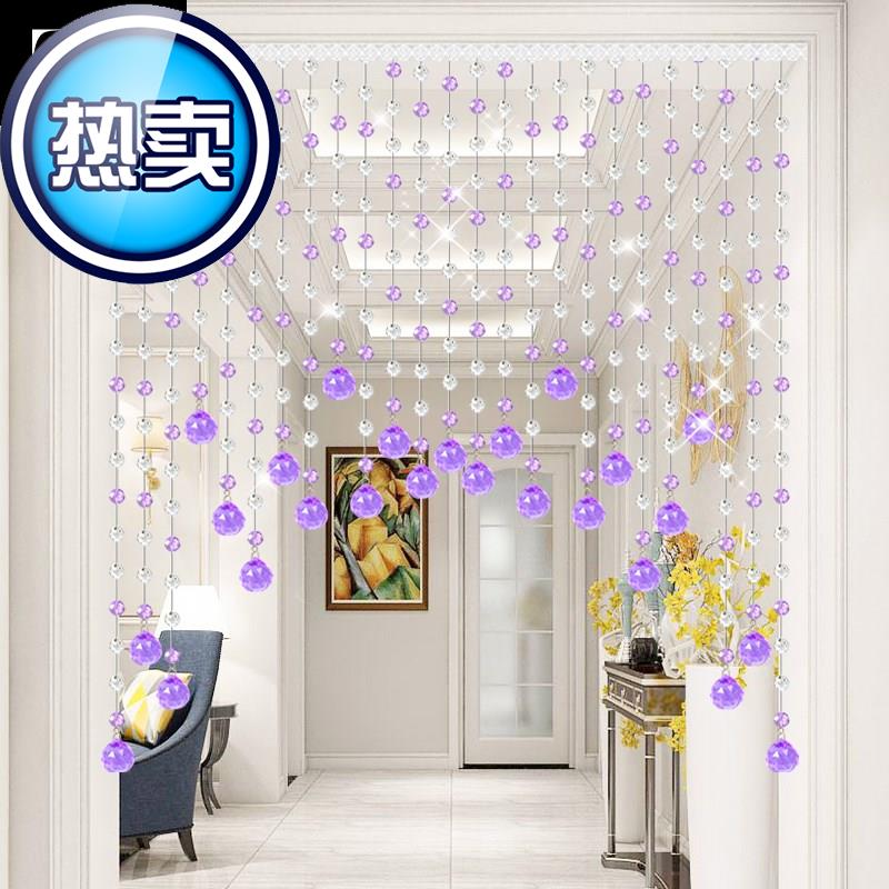 水晶珠帘紫色装饰s水晶帘子玄关过道隔断帘客厅卧室卫生间水晶门|ruв категории домашний ткань, занавес, занавес и аксессуары, занавес/занавес - от Buy2taobao.com для оказания профессиональной услуги покупки агента Taobao