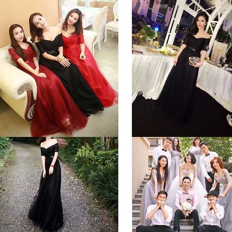 包邮新款露肩v领中袖长款礼服敬酒服新娘结婚婚纱主持晚礼服修胖在类目 女装/女士精品, 婚纱/旗袍/礼服, 礼服/晚装中 - 来自Buy2taobao.com提供专业的淘宝代购服务