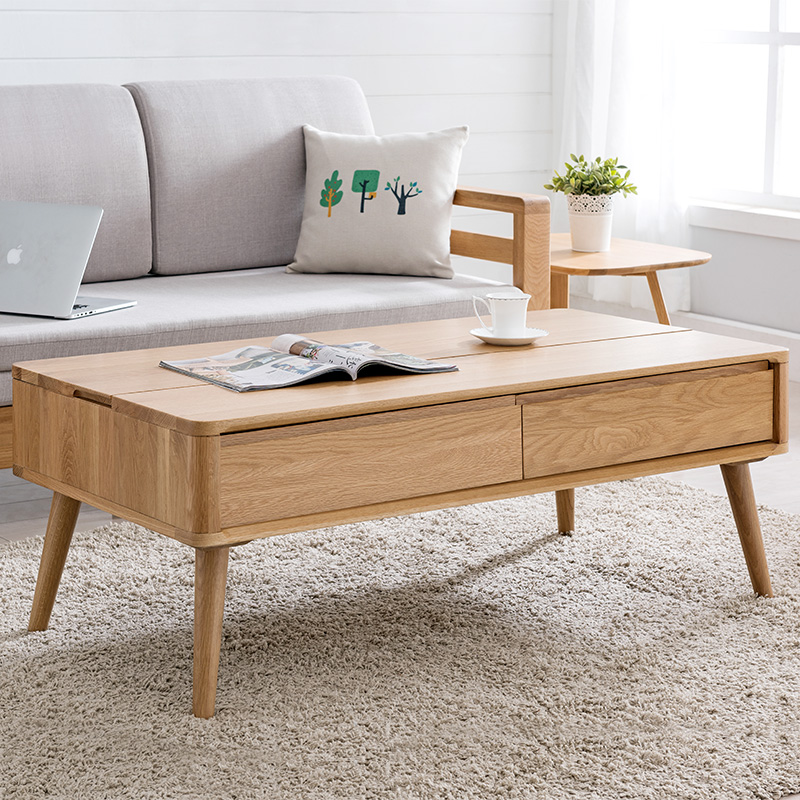 Northern Europe solid wood multi-function fold tea table table Dual use Telescoping Lifting tea table Japanese White oak Storage tea tablein the Business/Office Furniture , Office Furniture , Desk , Conference table category - from Buy2taobao.com to provide professional Taobao agent buy service