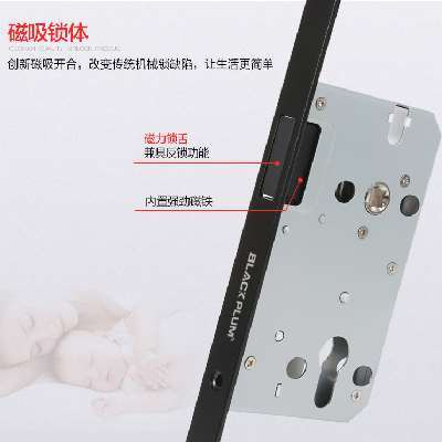 黑梅磁吸静音门锁三件套室内卧室房门锁套装木门锁黑色门把手锁具|ruв категории основы строительных материалов, бытовой техники, замок, механический замок - от Buy2taobao.com для оказания профессиональной услуги покупки агента Taobao