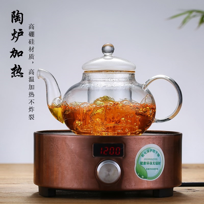 Lead-free Heat Glass Flowers teapot Internal bile filter Kungfu Online tea set glass suit transparent household Warm teain the Tableware , Tea set , Herbal Tea category - from Buy2taobao.com to provide professional Taobao agent buy service