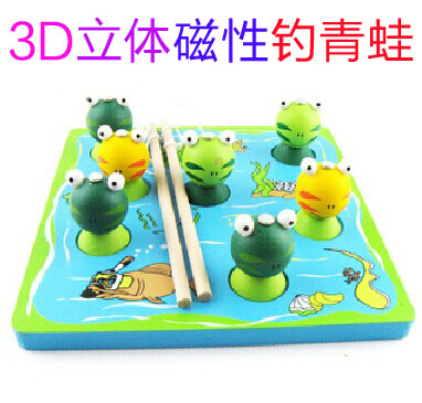 儿童磁性立体钓青蛙幼儿动手小猫钓鱼 宝宝早教1-2-3岁益智玩具|ruв категории игрушка/коляска/головоломка/блоки/модель, бусы/головоломка/в паре/демонтаж/бить игрушки, Рыбалка игрушки - от Buy2taobao.com для оказания профессиональной услуги покупки агента Taobao