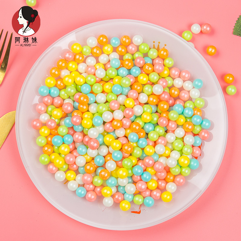 阿琳妹酸甜珠子混合色白色10mm袋装500g儿童零食蛋糕烘焙装饰糖珠|ruв категории закуски/орехи/специальность, конфеты/желе/пудинг, конфеты - от Buy2taobao.com для оказания профессиональной услуги покупки агента Taobao