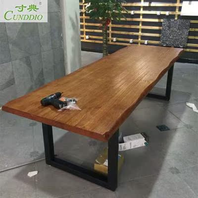 Simplicity rectangle solid wood desk American style Iron art Retro table Industry Conference table Training Table negotiating tablein the Business/Office Furniture , Office Furniture , Desk , Conference table category - from Buy2taobao.com to provide professional Taobao agent buy service