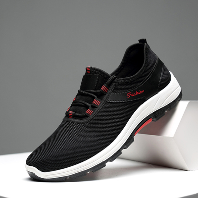 2019春季新款男鞋子网面鞋运动潮鞋透气男士休闲鞋轻便老北京布鞋