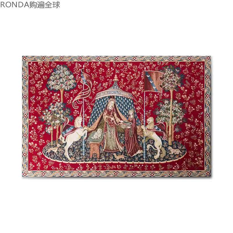 比利时 GK-ART提花编织挂毯装饰地毯 “女人和独角兽” 110*70cm在类目 居家布艺, 地毯中 - 来自Buy2taobao.com提供专业的淘宝代购服务