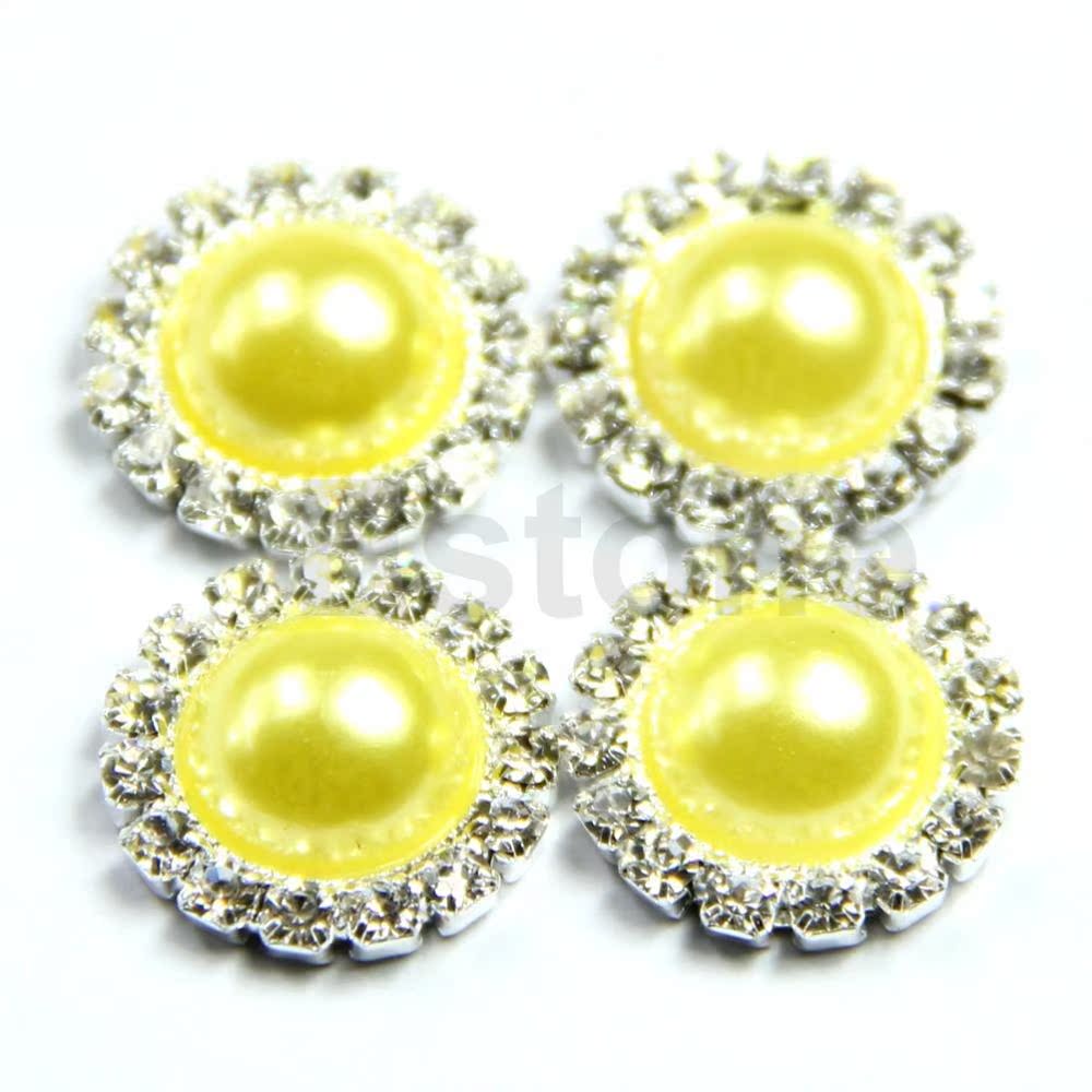 F85 Wholesale 4pcs Yellow DIY Rhinestone Pearl Round|ruв категории животное/Животное питание и принадлежностей, других домашних животных, других домашних животных - от Buy2taobao.com для оказания профессиональной услуги покупки агента Taobao