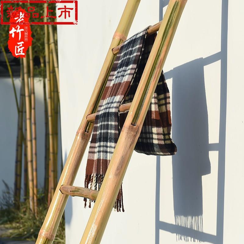 手工竹梯子衣帽架落地简a约梯形卧室挂衣架客厅浴室毛巾架靠墙半|ruв категории жилой мебели, рама тип, вешалка - от Buy2taobao.com для оказания профессиональной услуги покупки агента Taobao