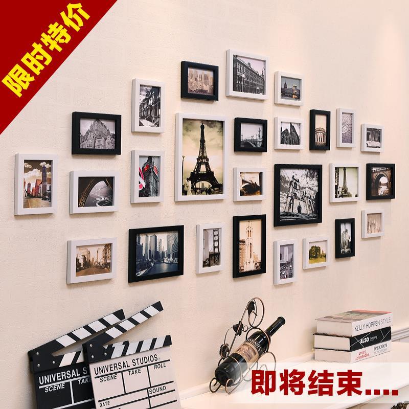 艺术相片客厅墙多框大相框店铺简易相框餐厅组合相体黑白挂钩|msdalam kategori Aksesori rumah, photo Frame/Frame - dari Buy2taobao.com untuk memberikan perkhidmatan ejen Taobao profesional membeli