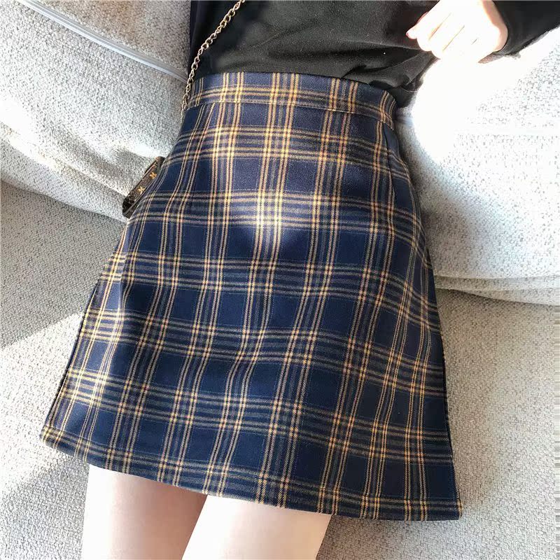 格子半身裙女秋冬新款女装短裙复古学生一步裙高腰显瘦包臀韩版潮在类目 女装/女士精品, 半身裙中 - 来自Buy2taobao.com提供专业的淘宝代购服务