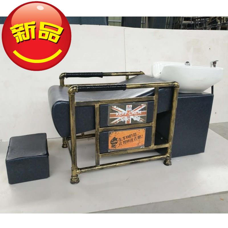 鐵藝洗頭床新款理發椅半躺式洗頭床複古洗頭床美c發陶瓷盆沖水床在類目 商業/辦公傢俱, 髮廊/美容傢俱, 美容/美髮牀中 - 來自Buy2taobao.com提供專業的淘寶代購服務