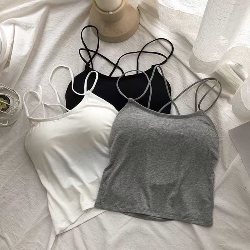 summer girl student Korean Edition overlapping Backless Self cultivation Sling Exorcism vest Women's wear Primer Bras Underwearin the Women's clothing/Boutique , Bra category - from Buy2taobao.com to provide professional Taobao agent buy service