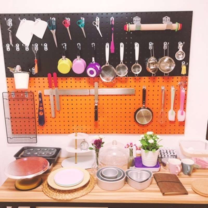 洞洞板工具墙挂板方孔工具架多功能烘焙收纳置物挂板架展示架挂钩|ruв категории коммерческий/офисная мебель, полки/витрина, аппаратные средства шельфа - от Buy2taobao.com для оказания профессиональной услуги покупки агента Taobao