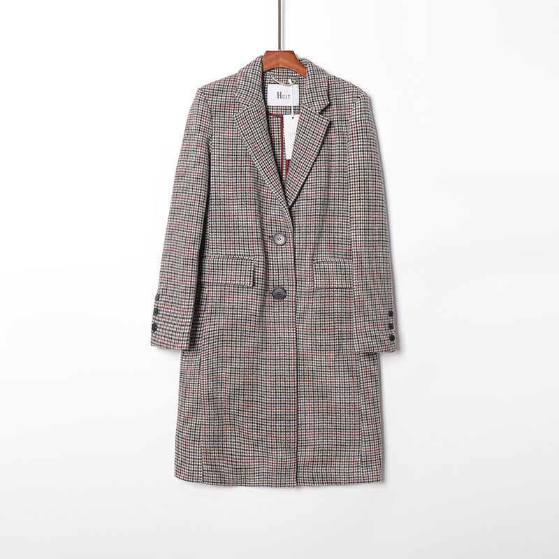 [Jimei brand Set Retro Classic Chidori Plaid Two-sided 90% wool 10% nylon 17058in the Women's clothing/Boutique , Woolen jacket category - from Buy2taobao.com to provide professional Taobao agent buy service